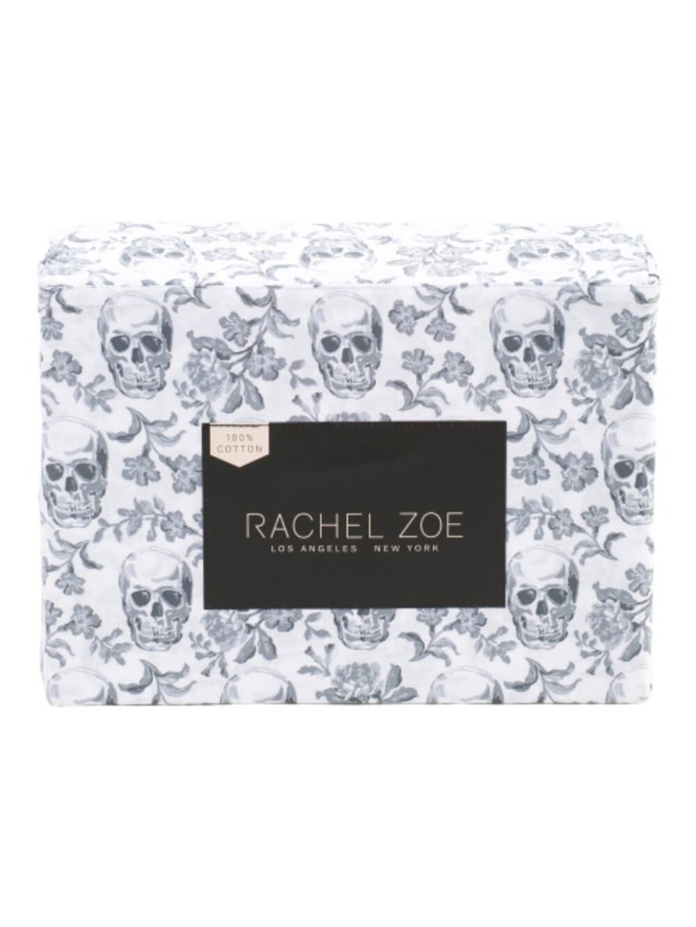 RACHEL ZOE Cotton Girly Skull Sheet Set